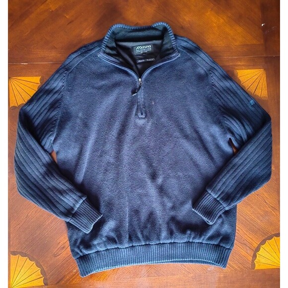 Mizuno Performance Wear WindLite Sweater Mens M Gray 1/4 Zip Lined Long Sleeve - Picture 1 of 5